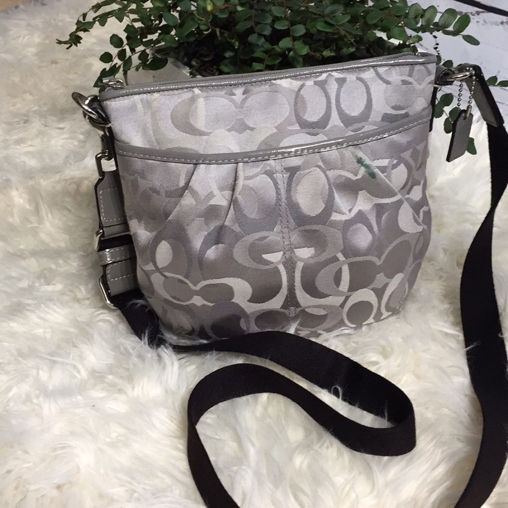 Coach crossbody bag, gray, cute!